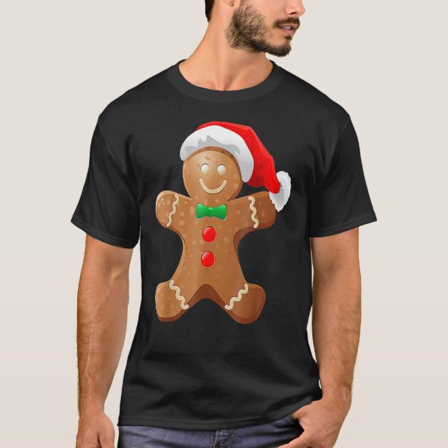 Camiseta Biscoito De Gingerpão Com Cristo De Chapéu De Papa (Frente)