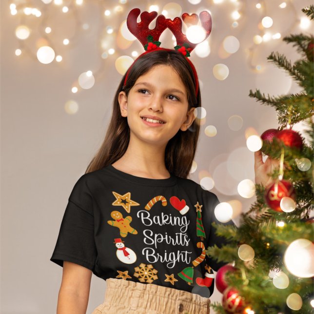 Camiseta Biscoito de Natal Bright Gingercake Cookie (Criador carregado)