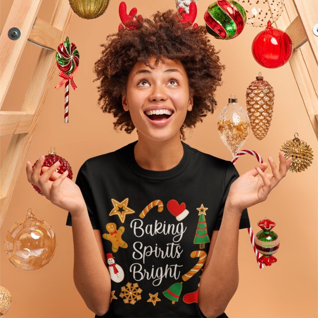 Camiseta Biscoito de Natal Bright Gingercake Cookie (Criador carregado)