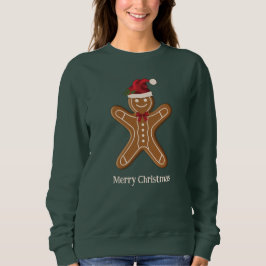Camiseta Biscoito de Natal de Gengibre Festivo Com Texto