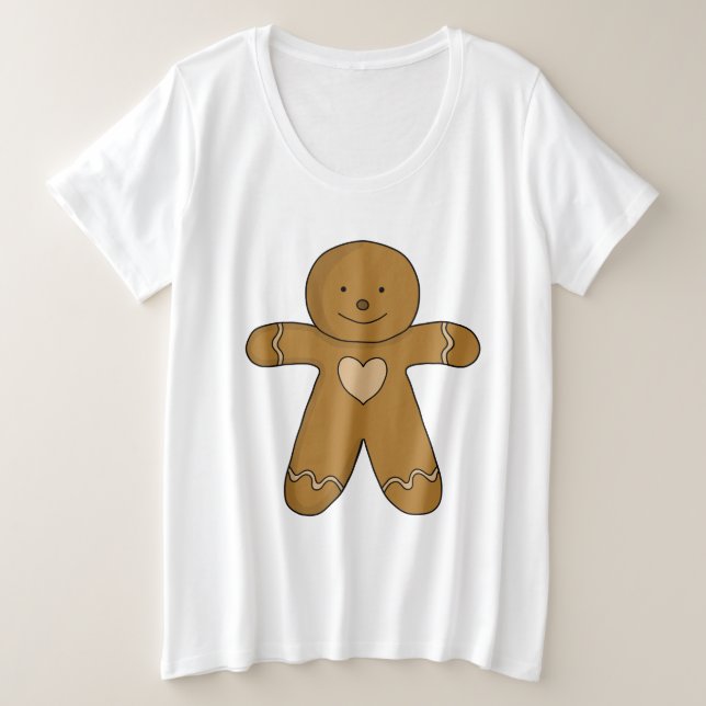 Camiseta Biscoito de Natal do GingerBread (Frente do Design)