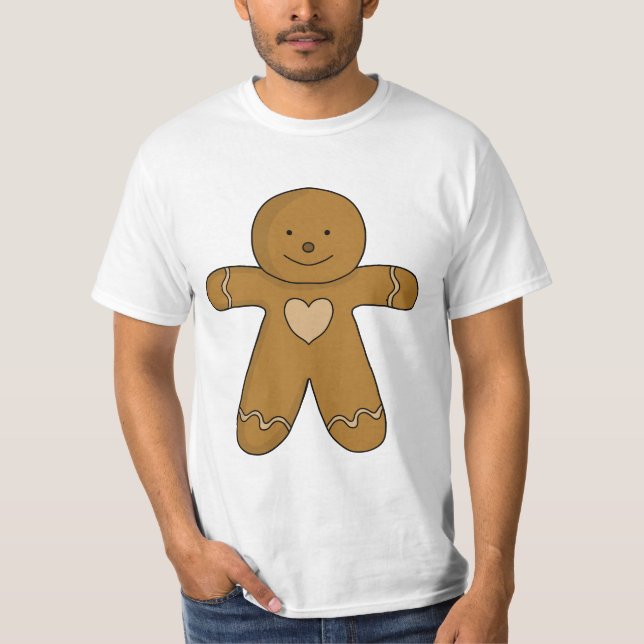 Camiseta Biscoito de Natal do GingerBread (Frente)