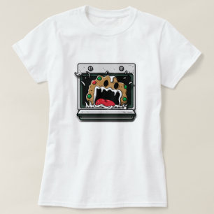 Camiseta Biscoito de Natal Engraçado Gritando da Assadeira