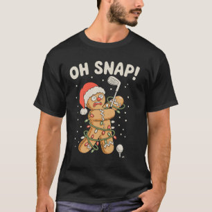 Camiseta Biscoito de Natal Gingerbread Oh Snap Golfe Golfis