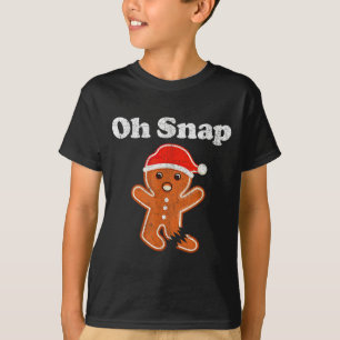 Camiseta Biscoito de Natal Homem de Gengibre Engraçado Oh S