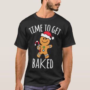 Camiseta Biscoito de Natal Homemem de Gengibre Hora de Faze