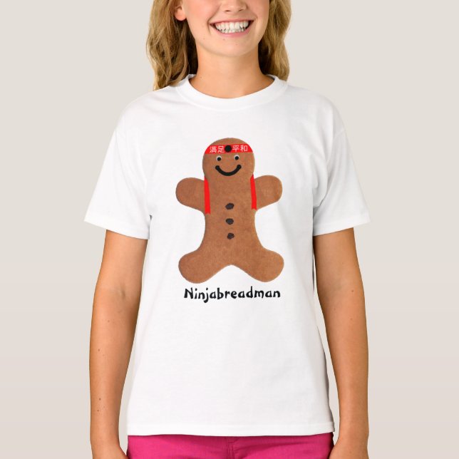 Camiseta Biscoito de Ninjabreadman (biscoito) (Frente)