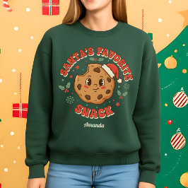Camiseta Biscoito Divertido de Natal do Lanche Favorito do