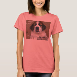 Camiseta Biscoito do filhote de cachorro de St Bernard