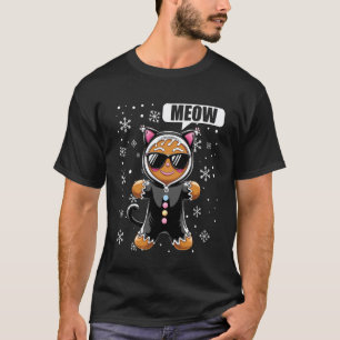 Camiseta Biscoito Homemade de Gengibre Meow Gato Natal Engr