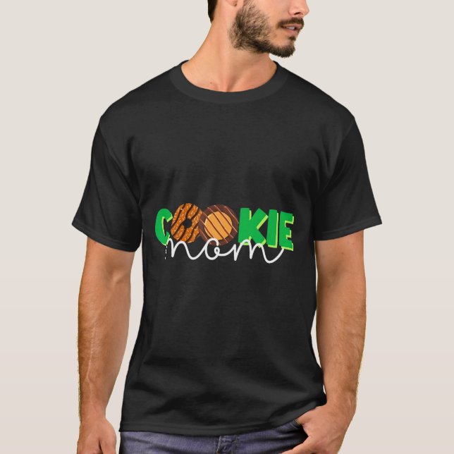Camiseta Biscoito mãe comerciante de biscoito escoteira par (Frente)