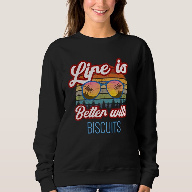 Camiseta Biscoito Retro Sunset. A Vida É Melhor Com Os Bisc (Frente)