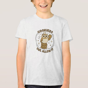 Camiseta "Biscoitos, Coruja Permite" CORUJA FOFA FAZENDO BO