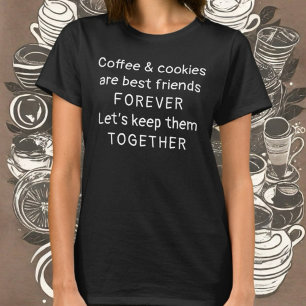 Camiseta Biscoitos de café engraçados amantes do humor tipo