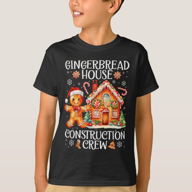 Camiseta Biscoitos de Construção de Casa de Gingerbread (Frente)