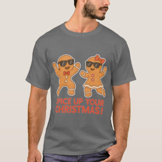 Camiseta Biscoitos De Gengibre Dançantes Natal Engraçado Ka