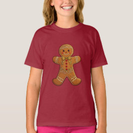 Camiseta Biscoitos de Homem de Gengibre Natal Fofo