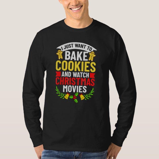 Camiseta Biscoitos De Natal Assando Bolo De Natal Padeiro D (Frente)