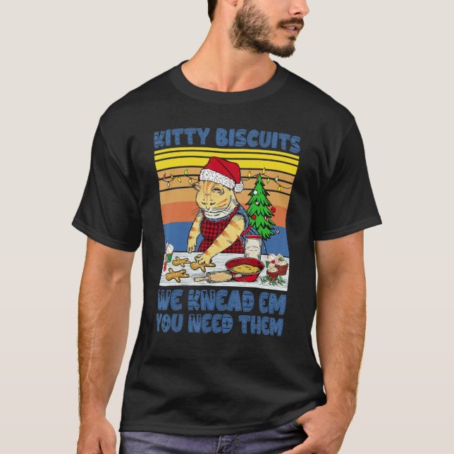 Camiseta Biscoitos de Natal para Gatos Kitty (Frente)