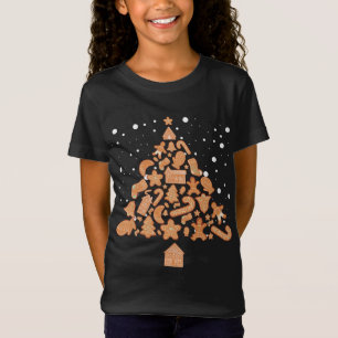 Camiseta Biscoitos de pão-de-gengibre Árvore de Natal Ginge