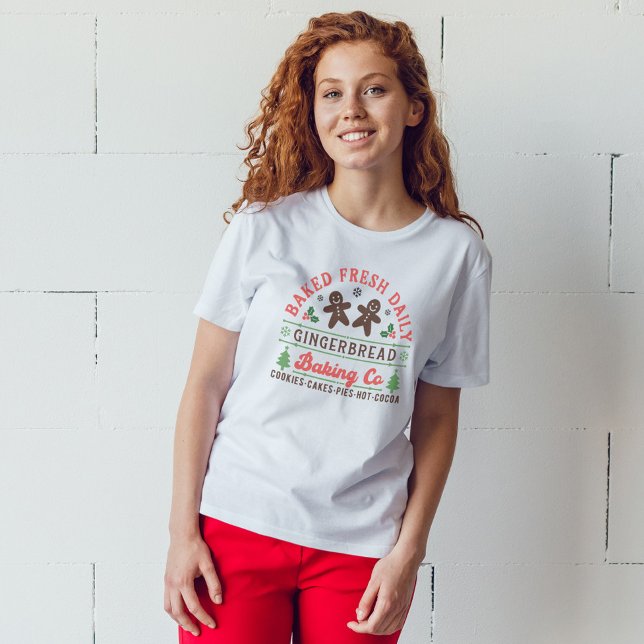 Camiseta Biscoitos de pão-de-gengibre Natal (Criador carregado)