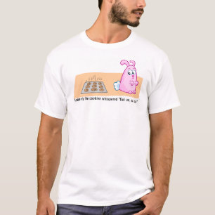 Camiseta Biscoitos e coelho cor-de-rosa