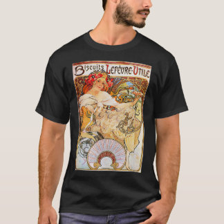Camiseta Biscoitos Lefeure Utile Art Nouveau Alphonse Mucha
