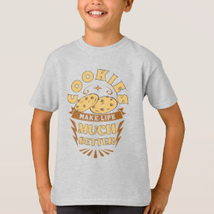 Camiseta biscoitos tornam a vida mais engraçada biscoitos a