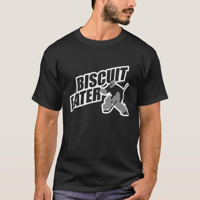 Camiseta Biscuit Eater (goleiro de hóquei) (Frente)