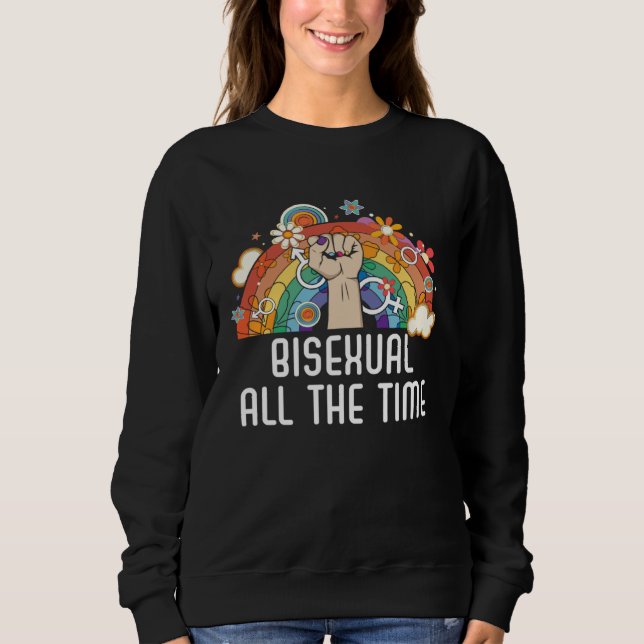 Camiseta Bisexual All The Time Rainbow Pride Bisexuality LG (Frente)