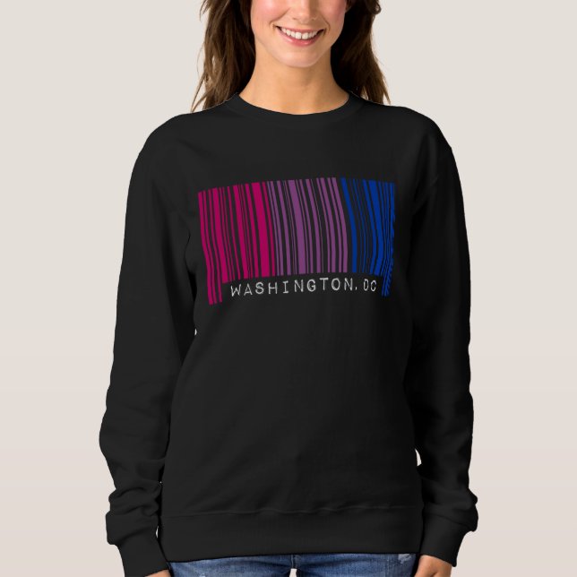 Camiseta Bisexual Barcode Pride Washington DC Queer Aesthet (Frente)