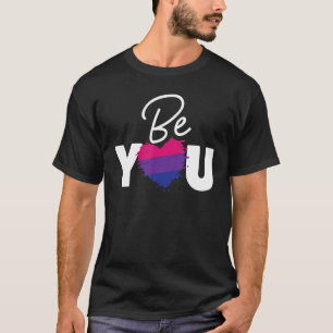 Camiseta Bisexual Bi Pride Flag Heart Be You 1