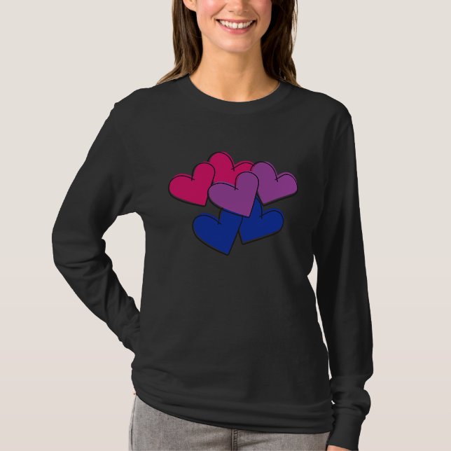Camiseta Bisexual Bi Pride Valentine's Day LGBTQ LGBT Subtl (Frente)