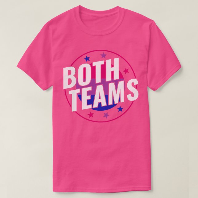 Camiseta Bisexual Funny Bi Ambos Equipes LGBT (Frente do Design)