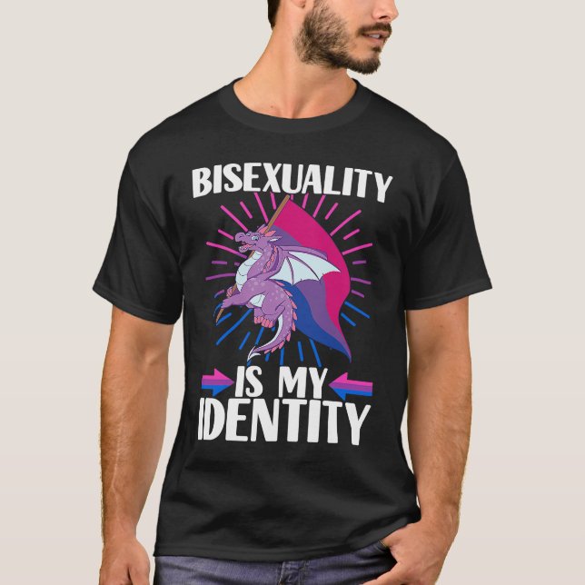 Camiseta Bisexual Pride Flag Bisexual Dragon (Frente)