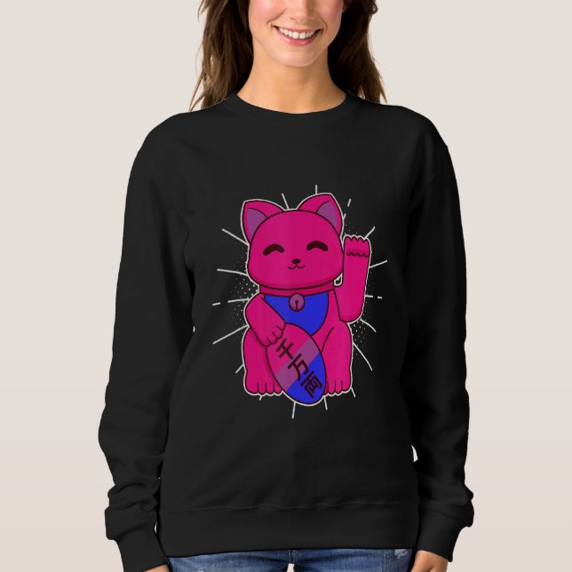 Camiseta Bisexual Pride Lucky Cat LGBTQ+ Asexuality (Frente)