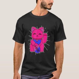 Camiseta Bisexual Pride Lucky Cat LGBTQ+ Asexuality