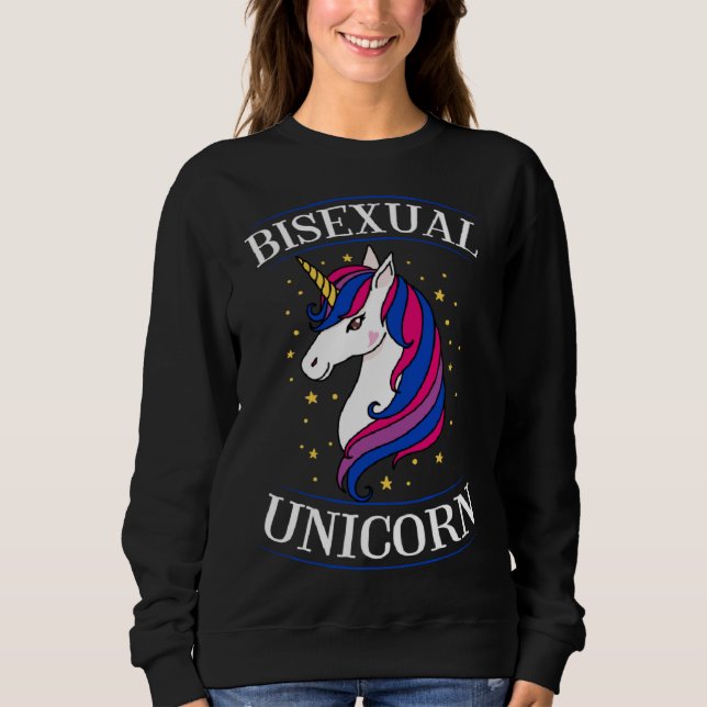 Camiseta Bisexual Unicorn Elegant Magical Bisexual Pride Lo (Frente)