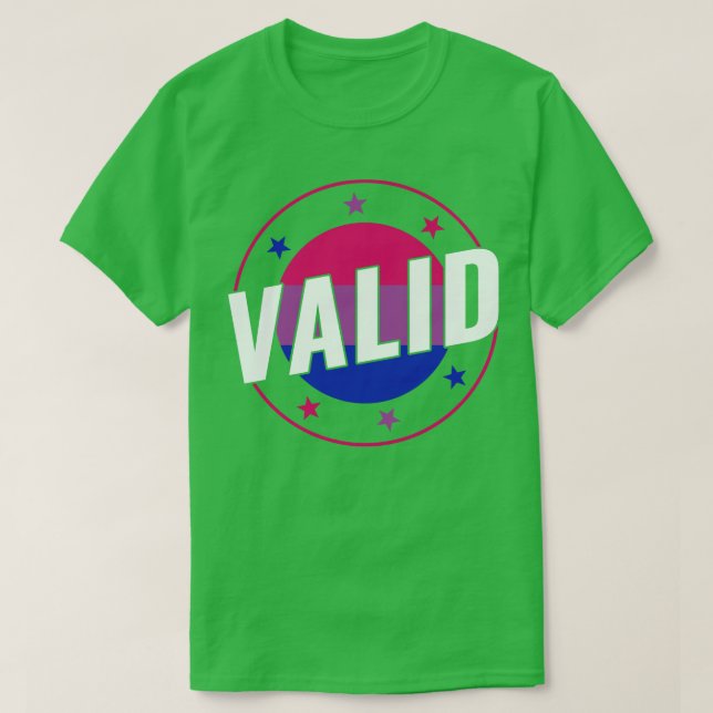 Camiseta Bisexualidade Funny Válida Bi Pride Bissexualidade (Frente do Design)
