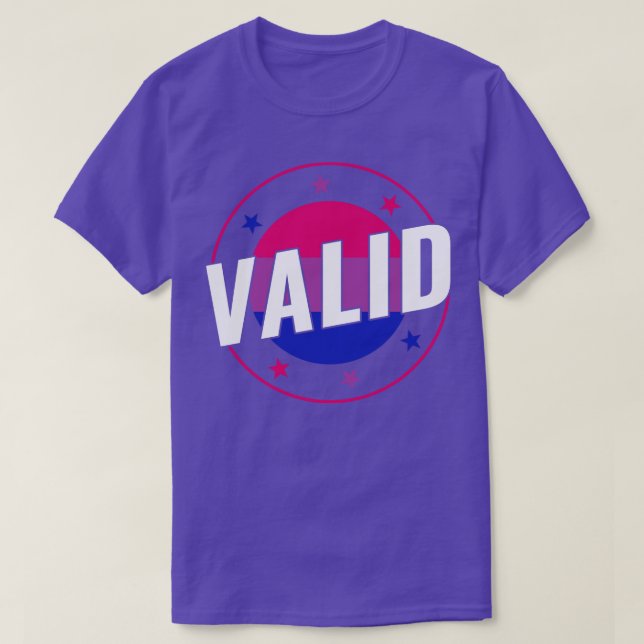 Camiseta Bisexualidade Funny Válida Bi Pride Bissexualidade (Frente do Design)