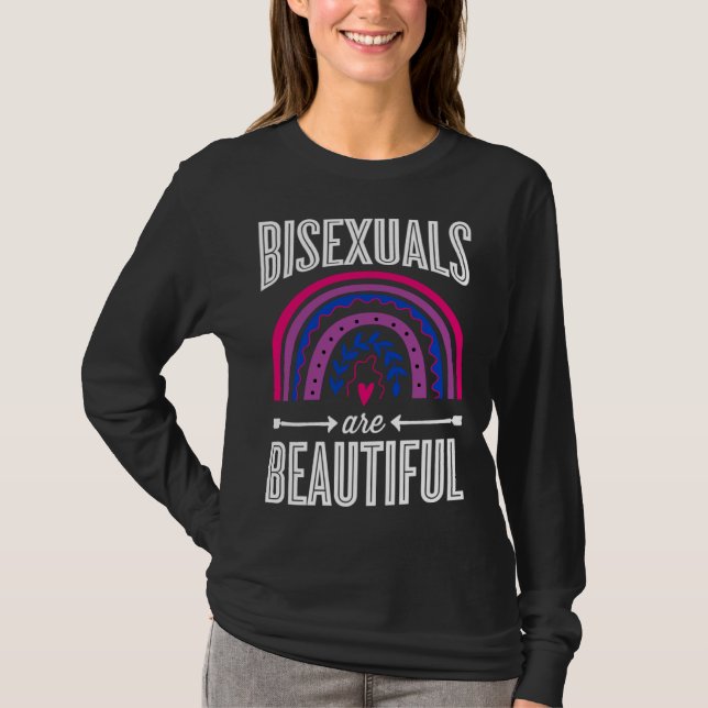 Camiseta Bisexuals Are Beautiful Bisexual Pride Bohemian Ra (Frente)