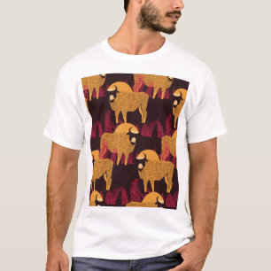 Camiseta Bison High Grass: Padrão de Campo.