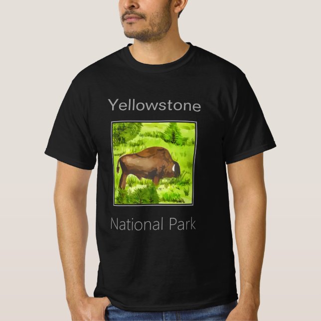 Camiseta Bison, Parque Nacional Yellowstone (Frente)