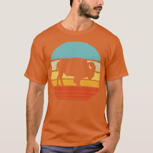 Camiseta Bison Retro Sunset Vintage 60s 70s for Men Women