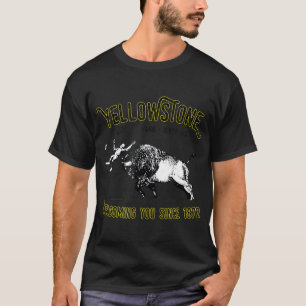 Camiseta Bison Toss Yellowstone National Park Engraçado