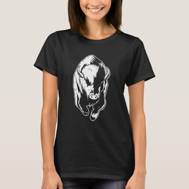 Camiseta Bison Wildlife American - Animal Bison (Frente)