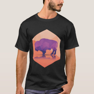 Camiseta Bisonte Roxo Roxo Roxo-Bison Presente