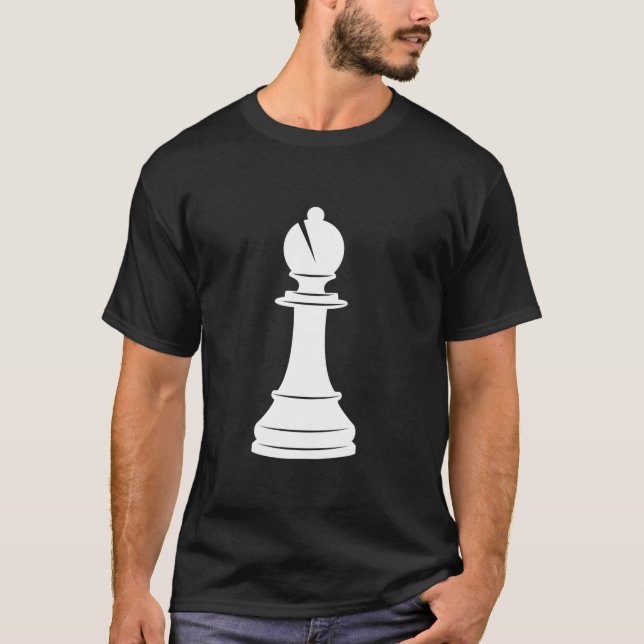 Camiseta Bispo Branco Chess Piece Halloween Group Figurume  (Frente)