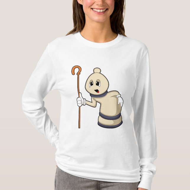 Camiseta Bispo de xadrez em xadrez (Frente)