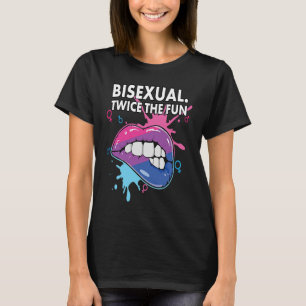 Camiseta Bissexual Duas Vezes O Divertido Orgulho Arco-Íris